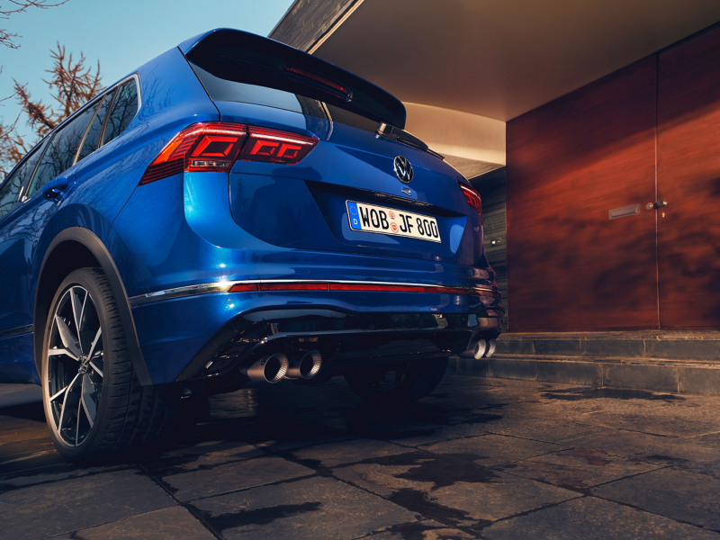 Der VW Tiguan R in der Heckansicht