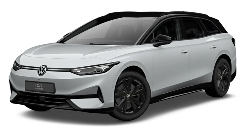 Schuin vooraanzicht van een ID.7 Tourer Limited Edition render beeld