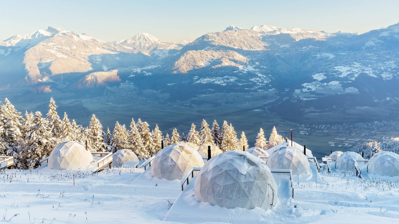 Camping en hiver.